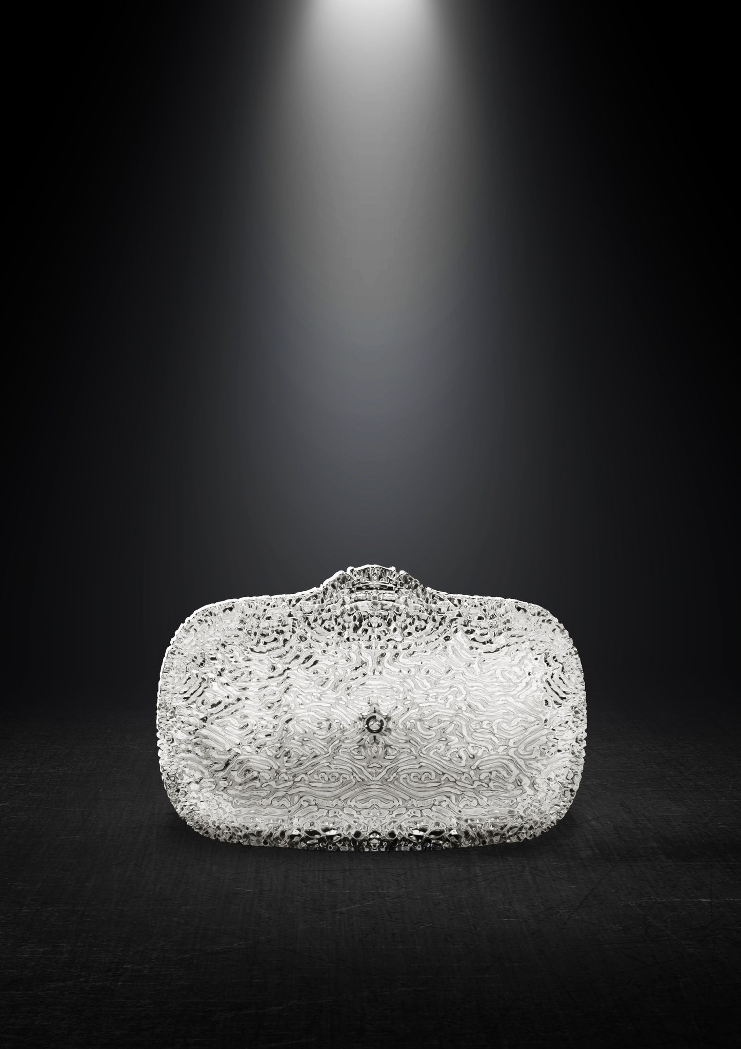 Ellipsis Clutch — Clear Crystal