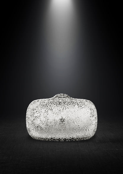 Ellipsis Clutch — Clear Crystal